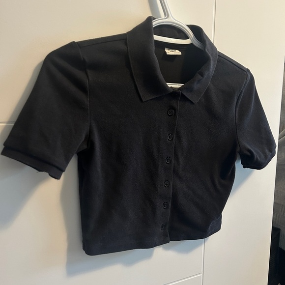 Sunday Best "audio" crop polo top size XS - Picture 2 of 8